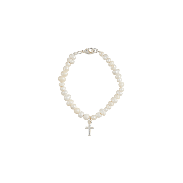 Silver Boxed Cross Bracelet