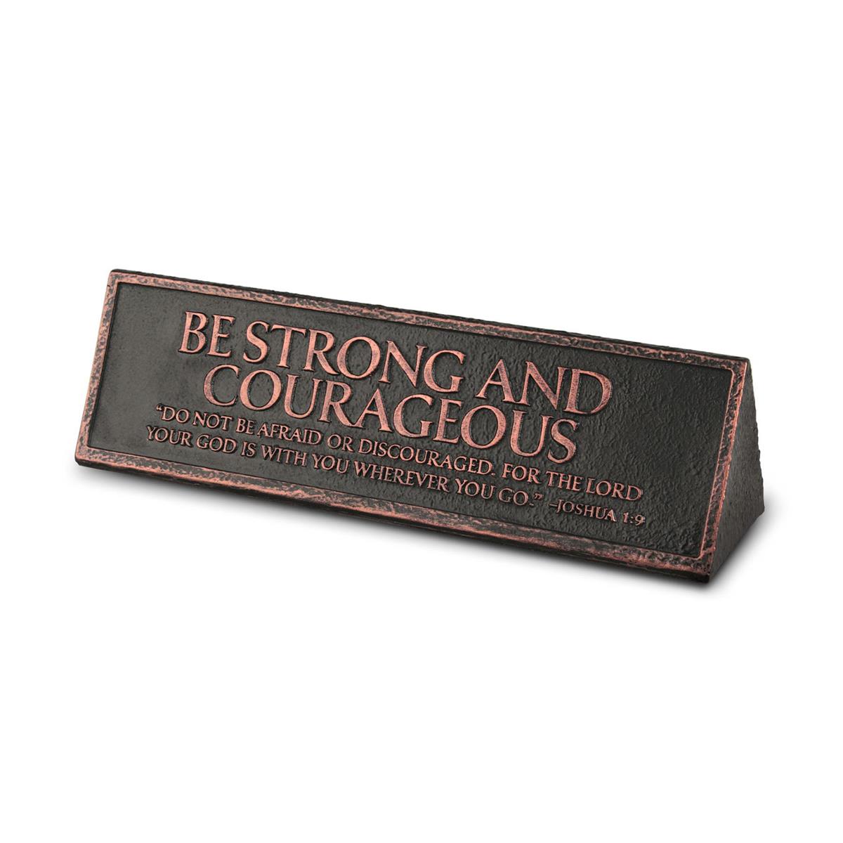 Tabletop Plaque Be Strong Resin 6.5in