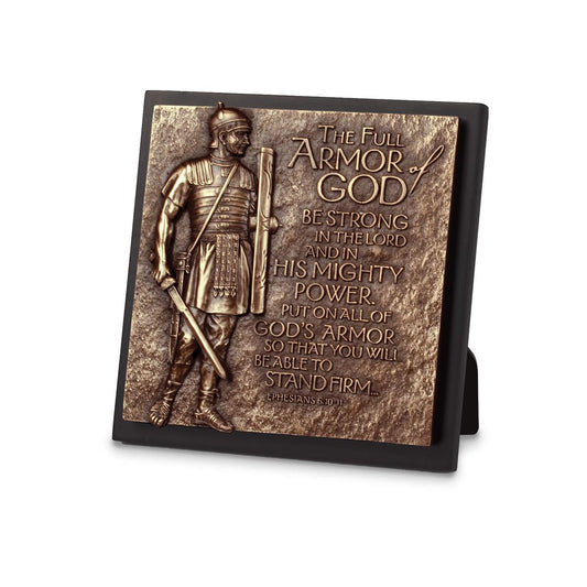 Sculpture Plaque Full Armor God 5.75"H