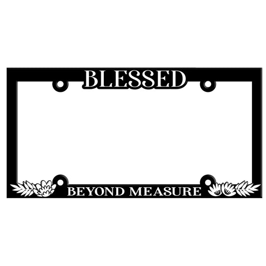 License Plate Frame Blessed Beyond