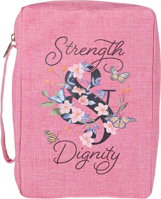 Strength & Dignity Pink Value Bible Cover, Large