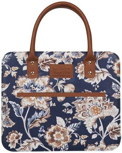 I Can Do All Things Toffee-brown and Navy Purse-style Bible Cover - Philippians 4:13 Large