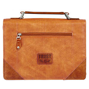 Trust in the Lord Tan and Honey-Brown Classic Bible Cover, Large