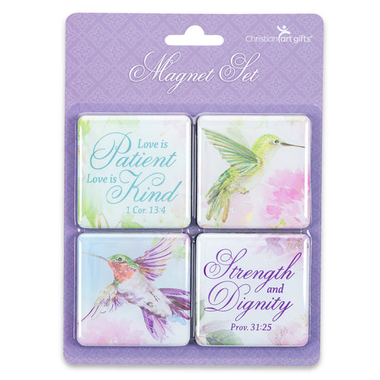 Hummingbird Magnet Set, 4 pc