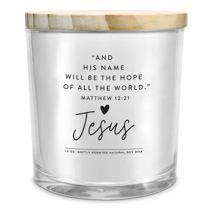 Christmas Candle Hold Onto Hope Jesus