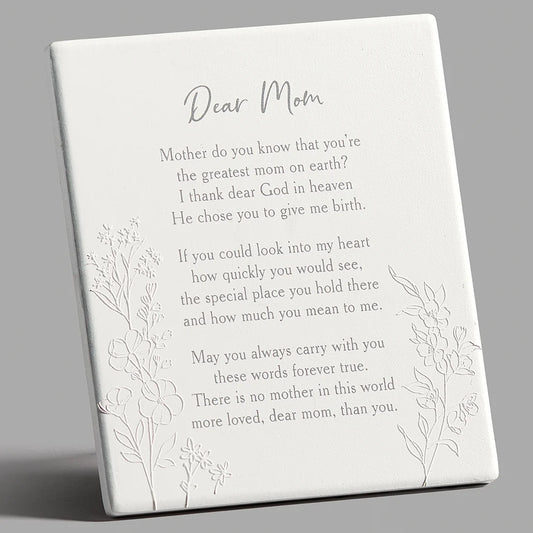 Dear Mom Wall Plaque