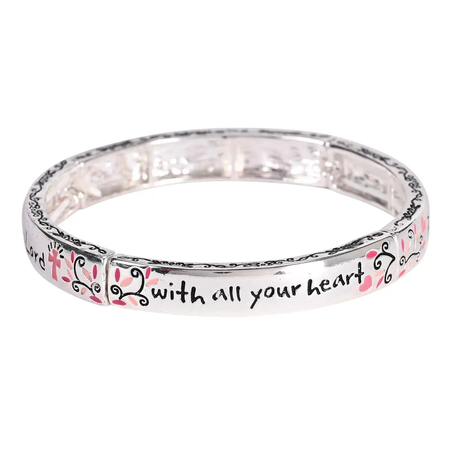 Stretch Bracelet Proverbs 3:5 Floral