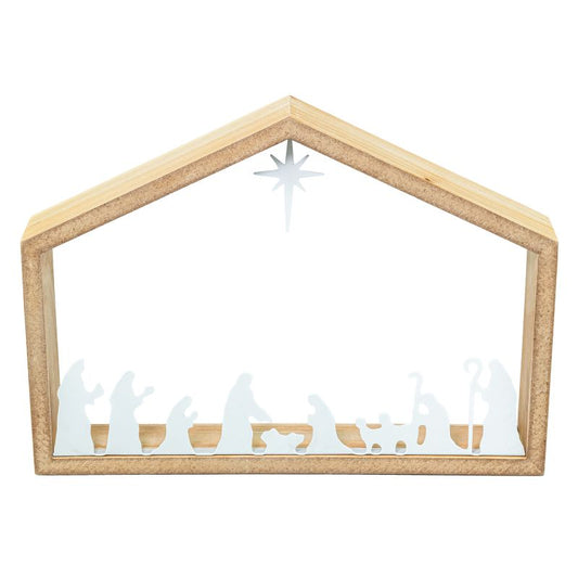 White Nativity Silhouette Tabletop