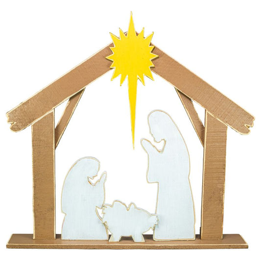 Gold Star Nativity Scene