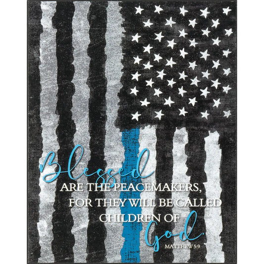 Police Distressed Plaque Wall, Glory Mt.5:9
