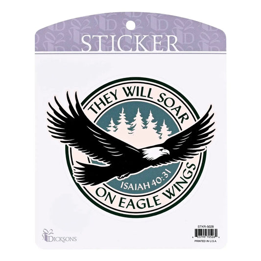 Eagle in Flight They Will Soar Sticker
