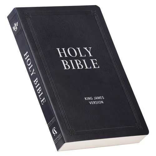Black Faux Leather King James Version Gift Bible