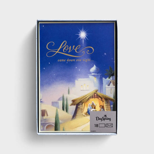 Love Came Down One Night - 18 Christmas Boxed Cards and Envelopes, KJV