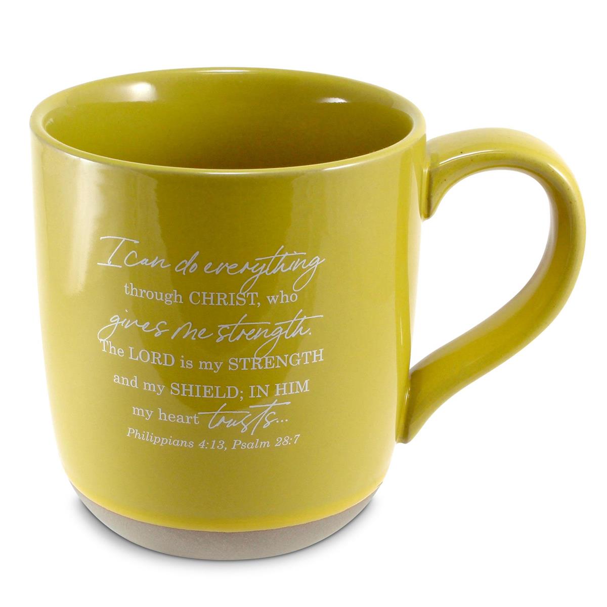 Coffee Mug Start Each Day Mustard Yellow