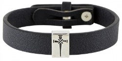 Cross Of Nails, Leather Bracelet
