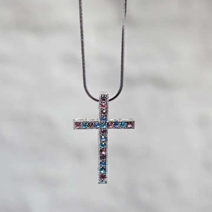 Cross Multi Color Necklace