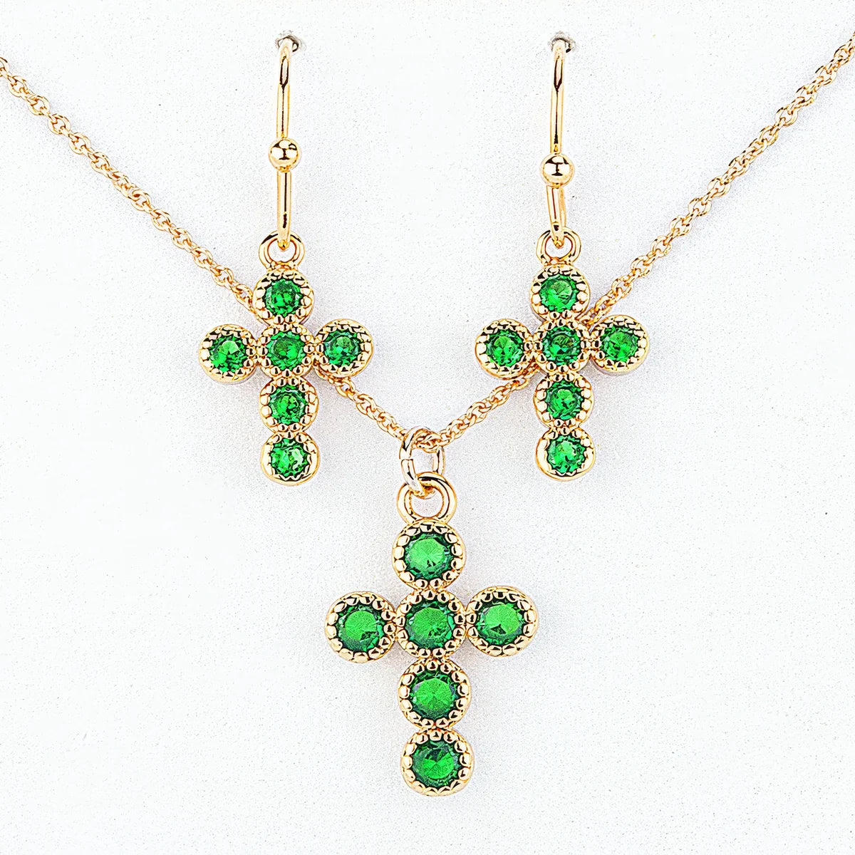 Cross Birthstone Jewelry Set
