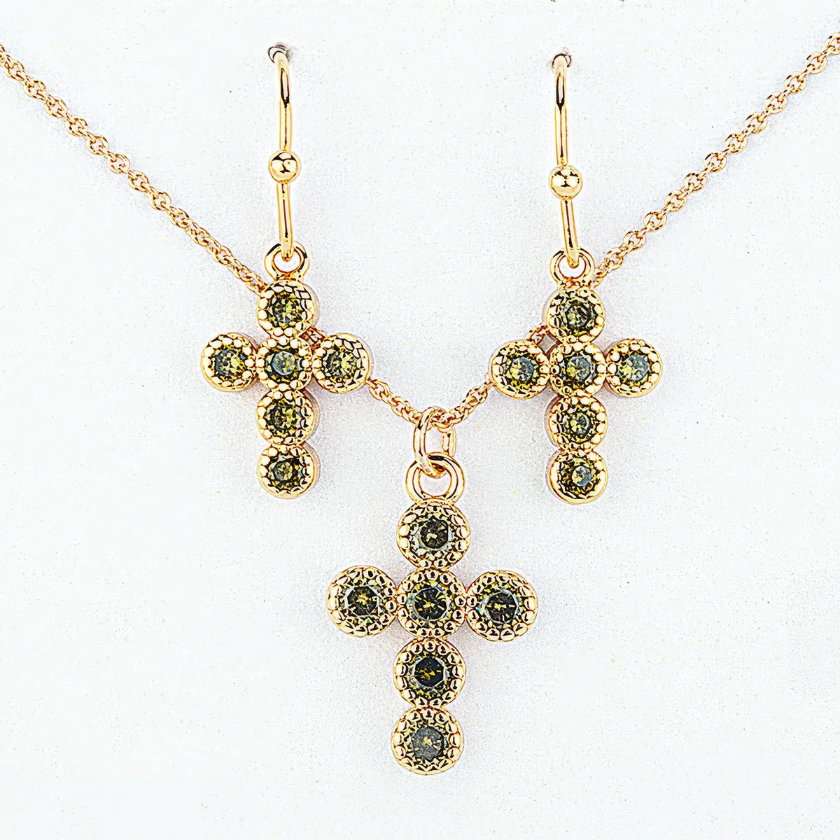 Cross Birthstone Jewelry Set