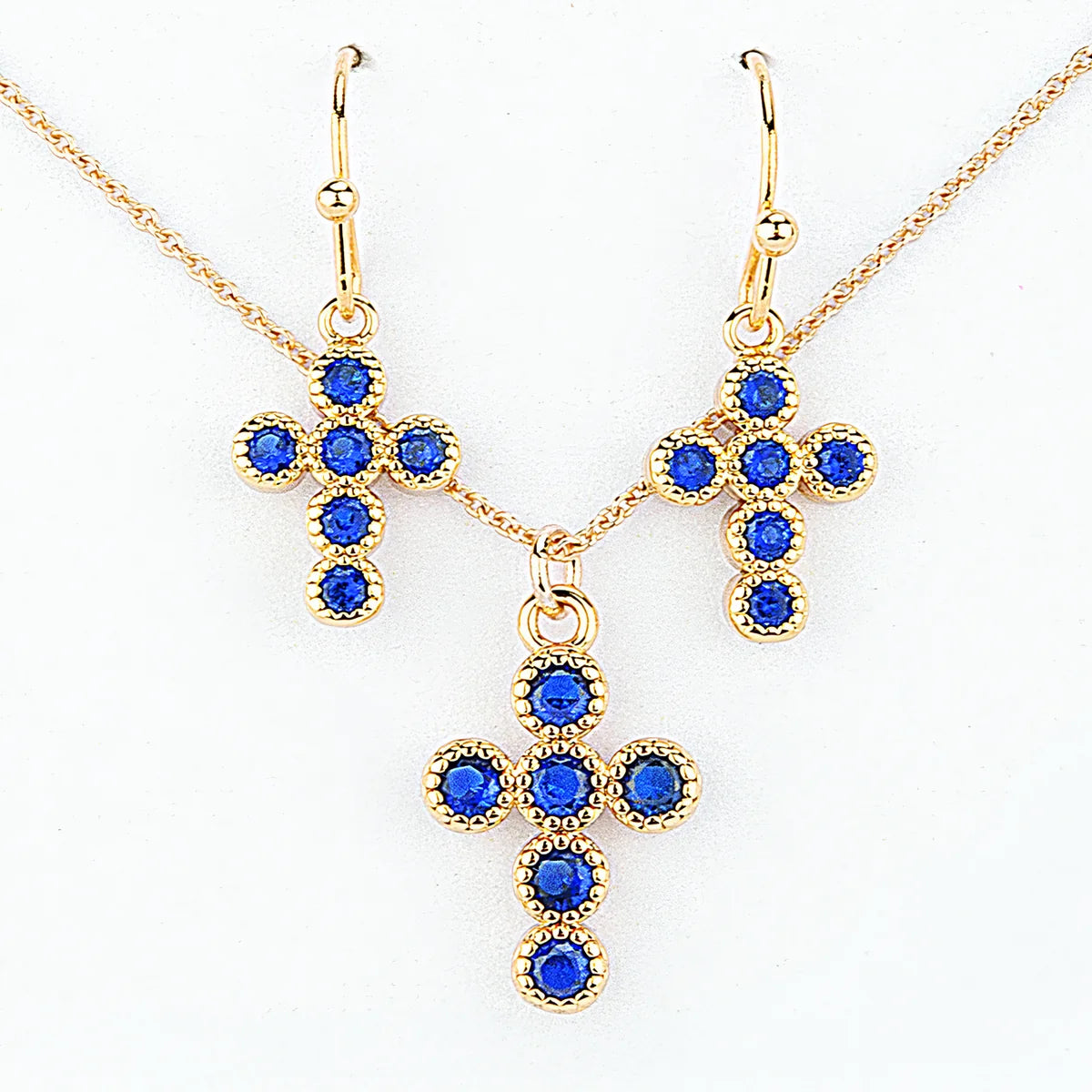 Cross Birthstone Jewelry Set