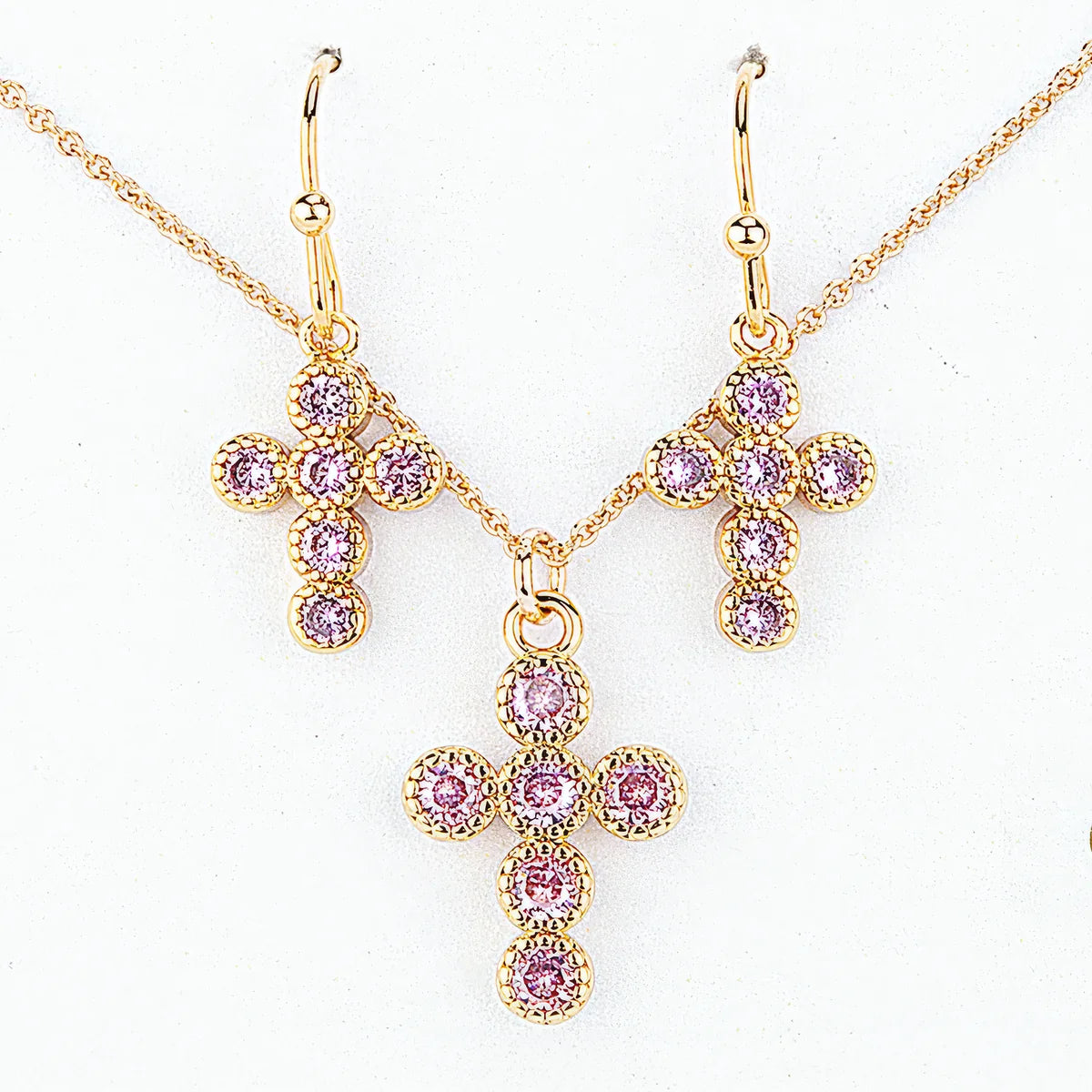 Cross Birthstone Jewelry Set