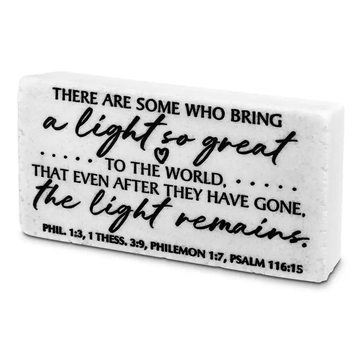 Tabletop Scripture Block Light So Great