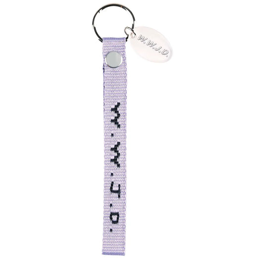 Keyring WWJD Purple
