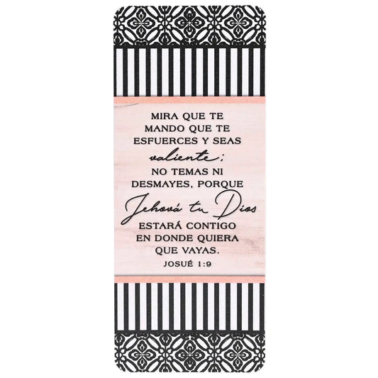Spanish Bookcard Josue 1:9 Striped