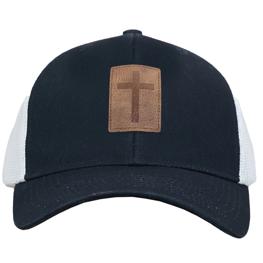 Kerusso Mens Cap Leather Cross