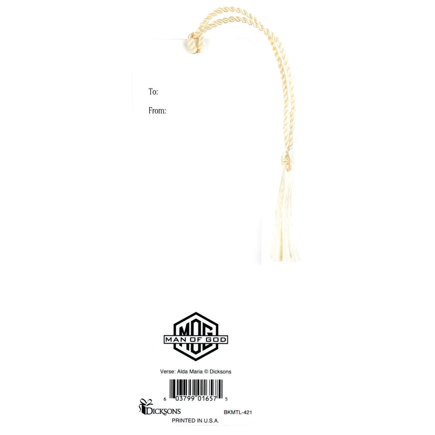Man of God Tassel Bookmark