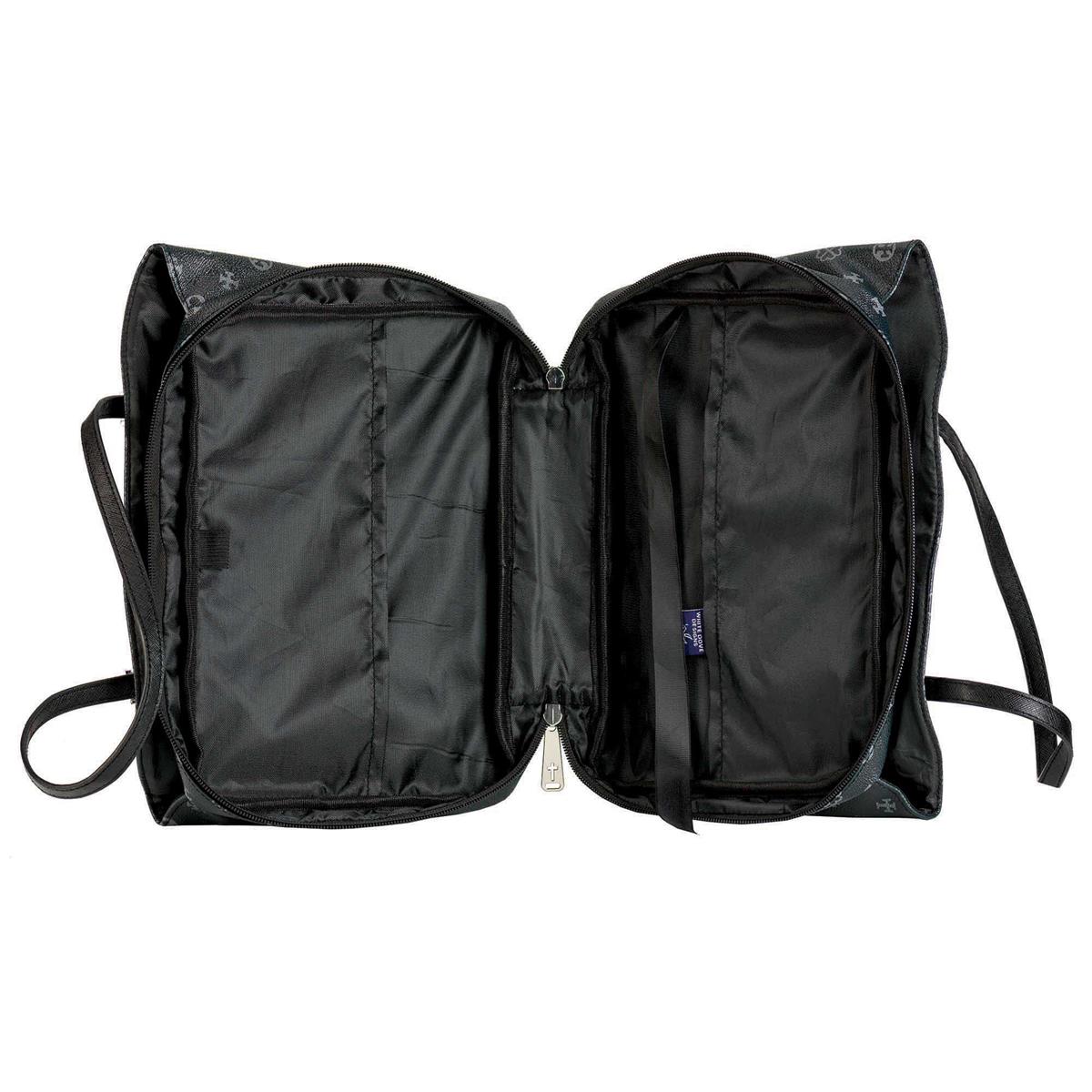 Bible Cover Black Heart Wedge L