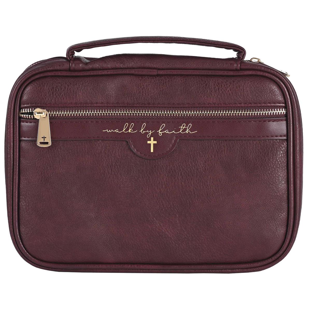 Bible Case Walk By Faith Burgundy XLarge