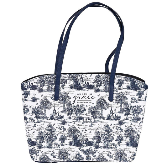 Bible Case Grace Church Toile Wedge L