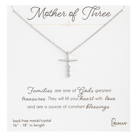 Mother of Three Necklace, Silver