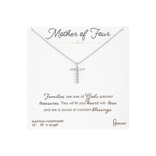 Mother of Four Necklace, Silver