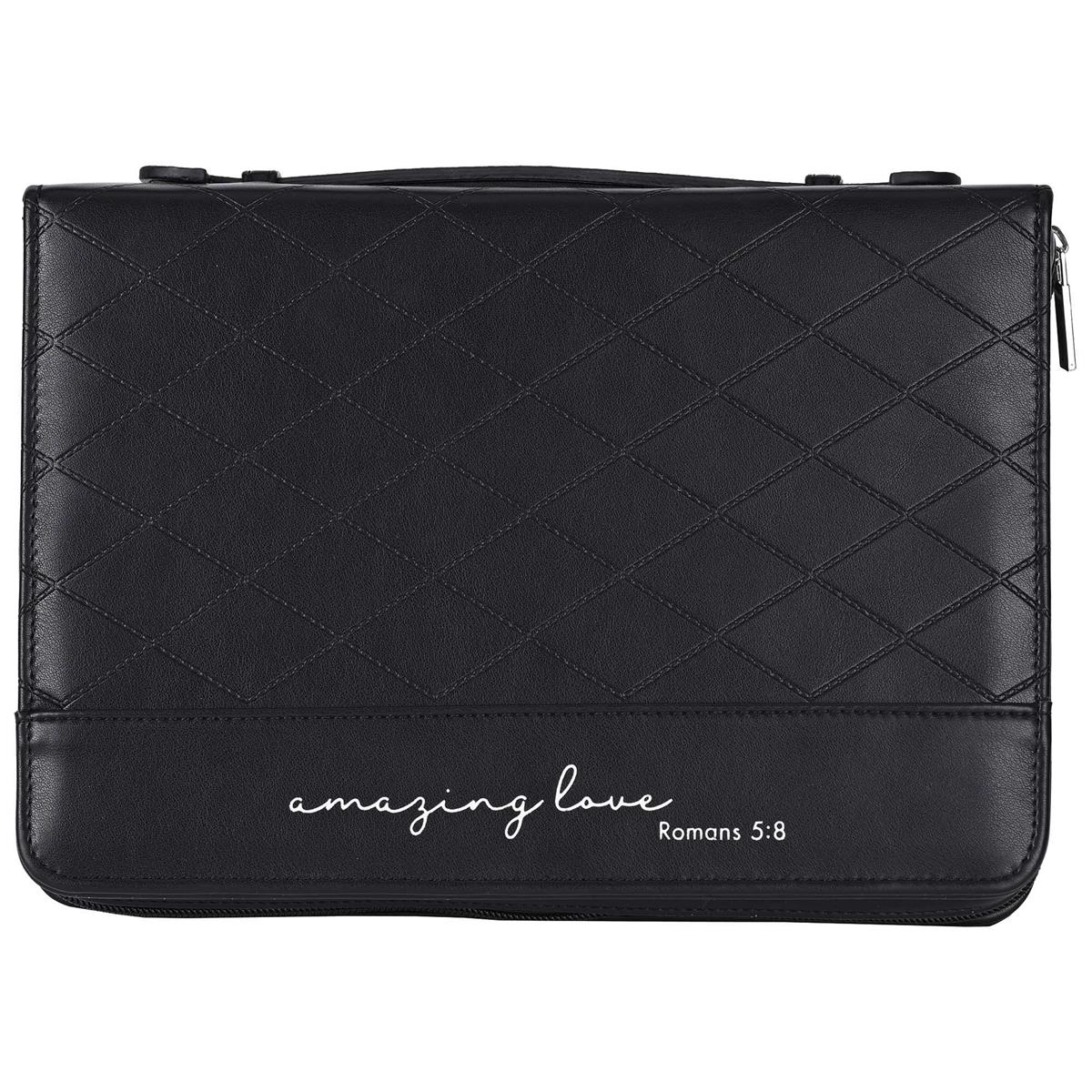 Bible Case Quilted Amazing Love Black L
