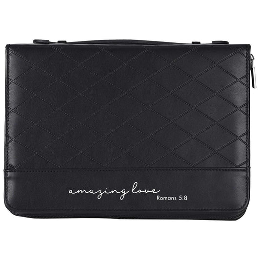Bible Case Quilted Amazing Love Black L