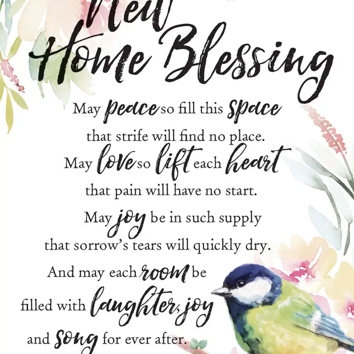New Home Blessing - Woodland Grace 6X9 Wood Plaque