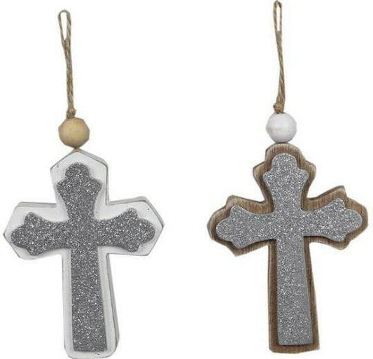 Wood Cross Ornament