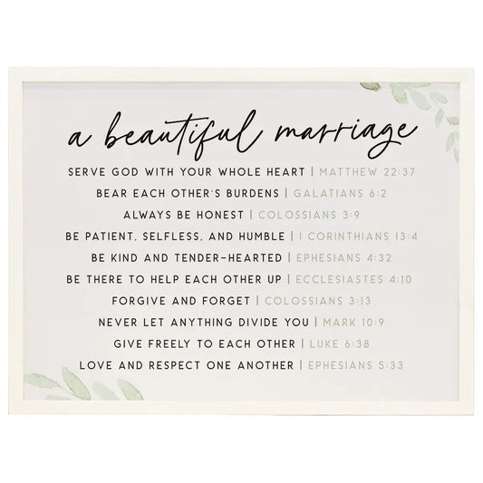 Beautiful Marriage - Thin Frame Rectangle