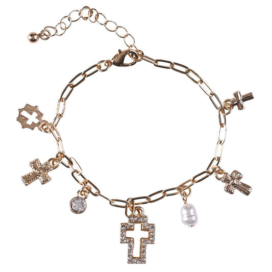Bracelet Multi Cross Goldplate