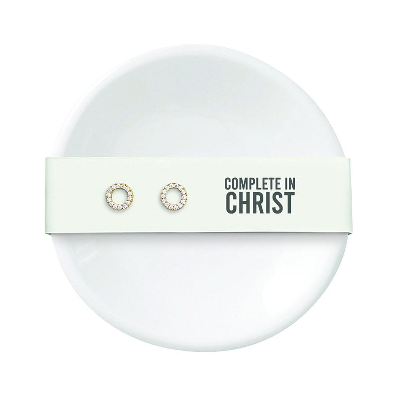 Ceramic Ring Dish & Earrings - Complete in Christ