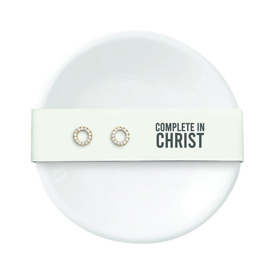 Ceramic Ring Dish & Earrings - Complete in Christ