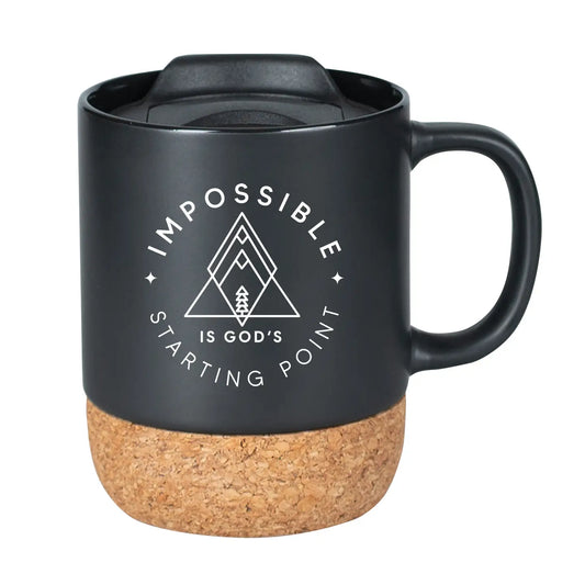 Impossible Is God's - Designer Mugs-Cork