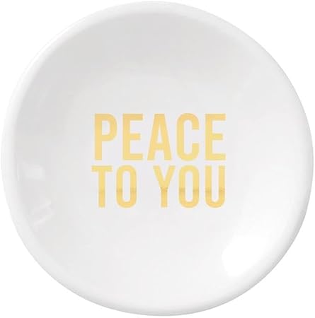 Ceramic Ring Dish & Earrings - Peace to You