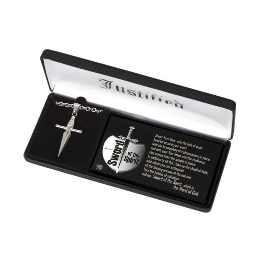Sword of the Spirit Men's Necklace, 24" Chain