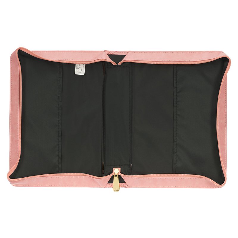 Strength and Dignity Rose Pink Faux Leather Bible Cover, Medium