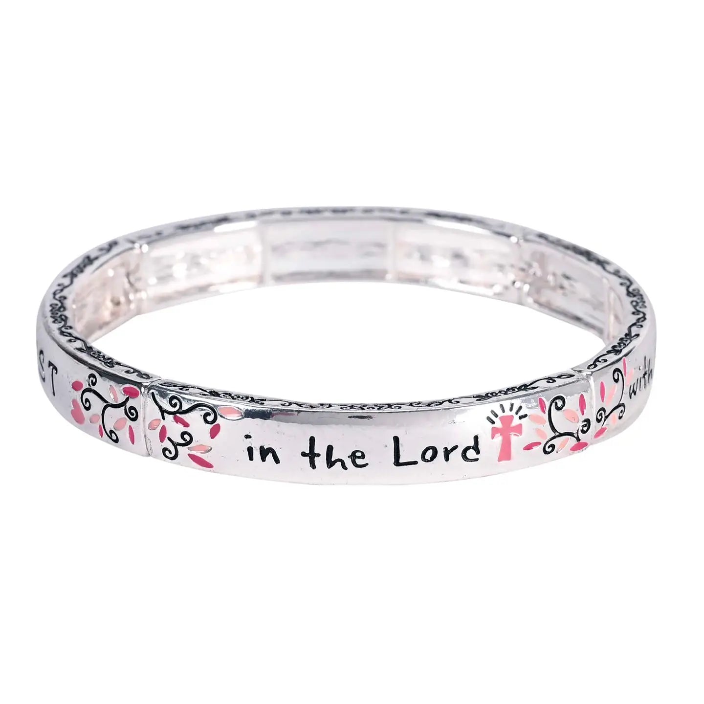 Stretch Bracelet Proverbs 3:5 Floral