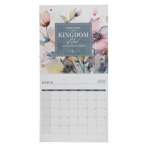 2026 Be Still and Know Large Wall Calendar - Psalm 46:10