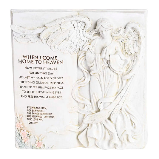 Tabletop Angel Plaque When I Come Home