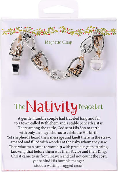 Bracelet Nativity Link Style 2Tone